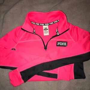 Pink polyester track jacket